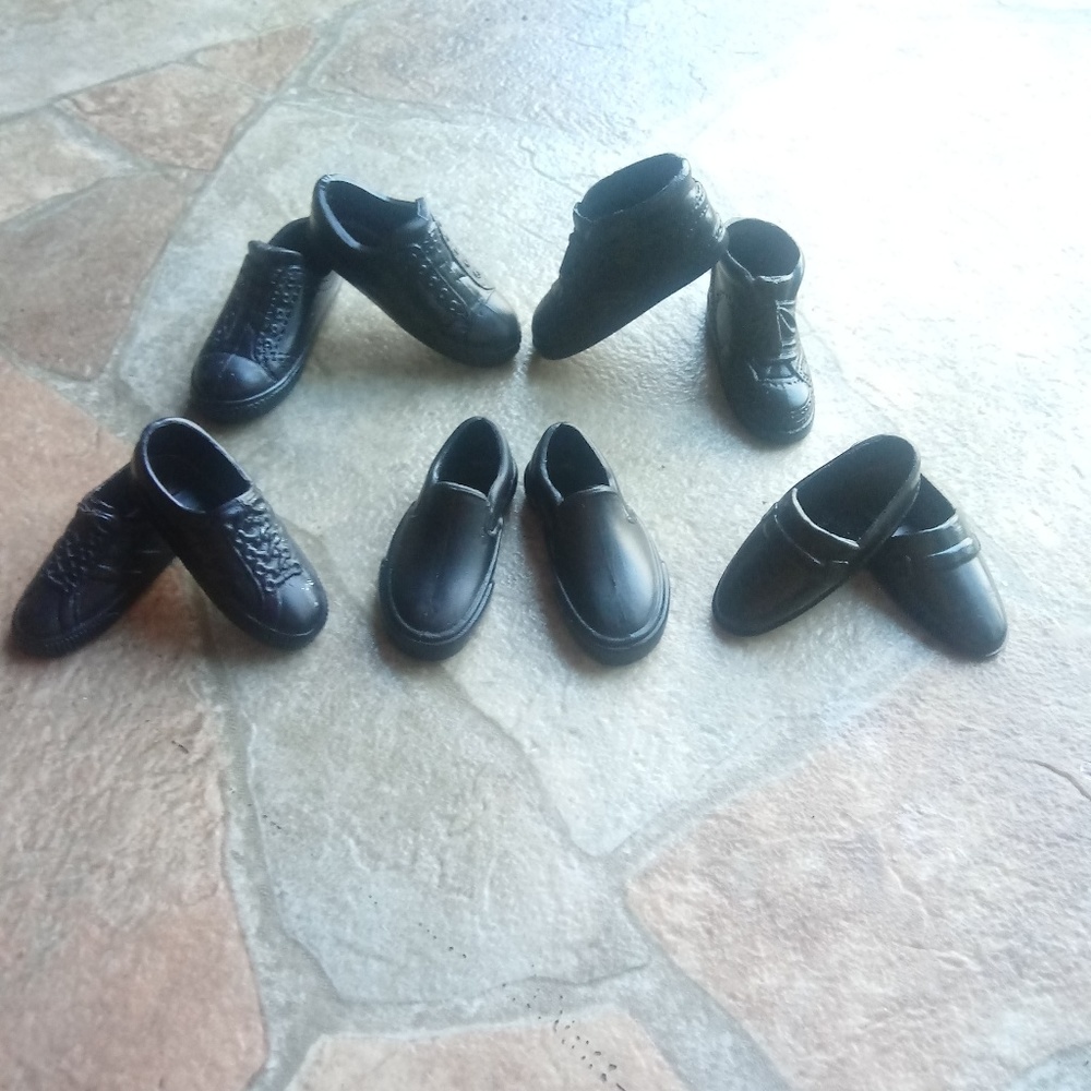 Assorted Mattel Black Ken Doll Shoes